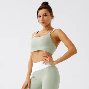 Reggiseno sportivo con spalline in nylon riciclato di alta qualità allenamento Fitness fitness sexy bellissimo reggiseno yoga per donne