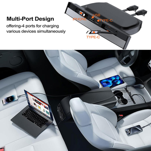 Pour <span class=keywords><strong>Tesla</strong></span> Model Y Juniper 2021-2023, console centrale rétractable, hub USB, chargeur <span class=keywords><strong>de</strong></span> téléphone Model 3, station <span class=keywords><strong>de</strong></span> charge rapide - Product Image 4