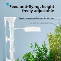 Tube d'alimentation automatique pour aquarium en plastique avec nourriture flottante pour crevettes et poissons, accessoire d'aquarium