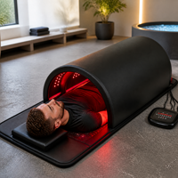 Dôme de sauna infrarouge à lumière rouge ERCON Cold Hot Expert Professional Wellness Heat Recovery, portable, pliable, pour usage domestique, pour tout le corps