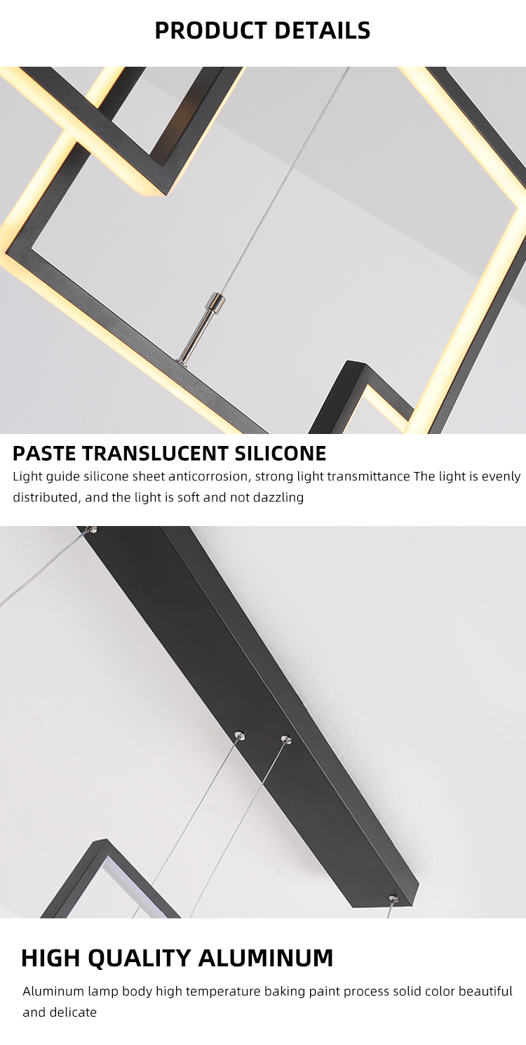 Hot Sale CE ELT OEM White Black Gold Aluminum Hotel Home Modern Led Pendant Lamp