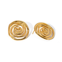 2024 déclaration de bijoux de fête de Luxe 18k plaqué or tourbillon charme boucles d'oreilles collier ensemble de bijoux pour les femmes