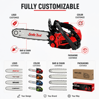 Scie à chaîne à essence portative de qualité industrielle personnalisable OEM 900W avec guide-chaîne de 12 pouces