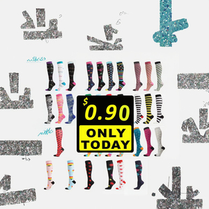 Vente en gros 15-20mmHG Chaussettes de compression pour hommes et femmes Chaussettes de course amusantes 20-30mmHG Bas de Noël variqueux - Product Image 2