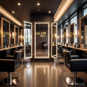 Espejo de Pared de Vidrio con Iluminación LED, Plegable, de Diseño Moderno, para Salón, Hotel, Baño, Gimnasio, Supermercado, Dormitorio, en Oferta - Product Image 2
