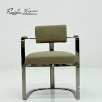 Chaise de salle à manger en tissu pour la maison, design italien, mobilier d'hôtel de luxe, chaise de restaurant avec structure métallique, vente en gros par Keynes