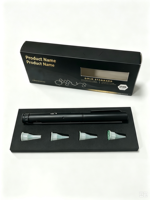 Boîte d'emballage pour stylo jetable, boîte en papier noir et or avec insert en mousse EVA, OEM ODM, emballage médical