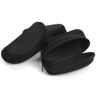 Grand étui de lunettes de soleil en tissu Oxford noir tricoté EVA sac à fermeture éclair étui de lunettes de soleil de sport Simple