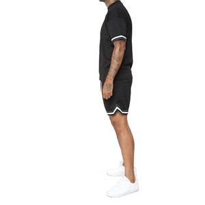 ชุดวอร์มผ้าโพลีเอสเตอร์สำหรับผู้ชาย,ชุดวอร์มสำหรับผู้ชายระบายอากาศได้ดีสีดำสำหรับฤดูร้อน - Product Image 1