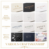 Cartes de remerciement et cartes postales personnalisées avec logo imprimé, cartes de vœux personnalisées pour emballages cadeaux d'entreprise