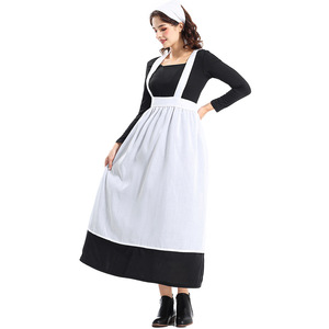 Costume d'Halloween <span class=keywords><strong>Ferme</strong></span> Européenne Robe Femme Café Maid Cosplay Costume de Scène - Product Image 2