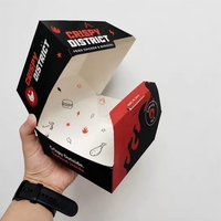 Caja para Hamburguesas con Forro de Papel Aluminio, Logotipo Personalizado, Envase Desechable para Hamburguesas, Mantiene la Comida Caliente, Resistente a la Grasa, Contenedor para Llevar