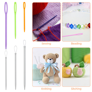 43pcs Eco-friendly Yarn Needle <b>Set</b> Large Eye Plastic Blunt Needles Knitting <b>Sewing</b> Kit for Crafts and Cross-Stitching - Product Image 4
