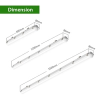Luminaire LED Tri-Proof Haute Luminosité 40W IP65 Étanche aux vapeurs 4FT 3-CCT Commutable Angle de Faisceau 120° pour Garage Bureau Entrepôt