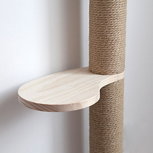 Nieuwste Stijlen Kat Activiteit Boom Kras Palen Muur Gemonteerd Hout Eco-Vriendelijke Krabber Grenen Hangmat 5 Stuks Huisdier - Product Image 2