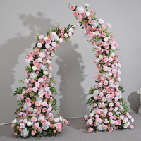 Arche florale en soie artificielle pour mariage, graduation de Pâques, toile de fond décorative pour jardin, pièce maîtresse de scène d'entrée, fleur
