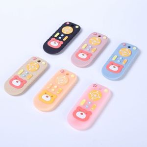 Mordedor de silicona para bebés con control remoto, para bebés pequeños de 4 meses, se puede morder - Product Image 1