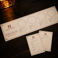 Ensemble de cartes de dégustation de whisky de luxe personnalisées, papier ultra-épais 350gsm-700gsm, cartes de notes de dégustation de spiritueux pour événements, vente en gros, faible MOQ