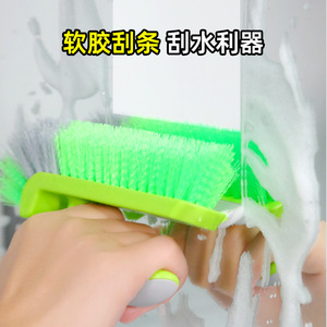 Multi Functional Cleaning <b>Brush</b> Nylon Bristles For Crevice Bathtub Tile Kitchen Mirror Squeegee - Product Image 5