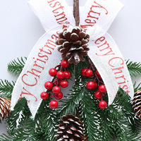 Obst Schneeflocke Weihnachts baum Blumen ring Rattan Horn Weihnachten hängen Dekoration Set