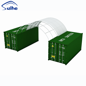 Abri pour conteneur maritime de 20 pieds avec toit en dôme et structure en acier - Product Image 1