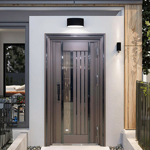 Zs Tùy Chỉnh Biệt Thự Sang Trọng Bên Ngoài Phía Trước Nhập Cửa Hiện Đại Chống Trộm An Ninh Nhôm Thép Cho Nhà Ở Cho Phòng Ngủ Ngoài Trời - Product Image 3