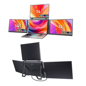 Moniteur portable FOPO 1200, Full HD, 14 pouces, moniteur quadruple, 1 câble pour <span class=keywords><strong>3</strong></span> <span class=keywords><strong>écran</strong></span>s, extension d'<span class=keywords><strong>écran</strong></span> pour Windows 10/11 et <span class=keywords><strong>Macbook</strong></span> - Product Image 1