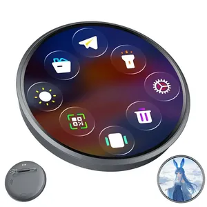 Badge tendance à écran tactile de 1,85 pouce, connexion sans fil Bluetooth, affichage dynamique de photos et vidéos d'anime, broche électronique personnalisée - Product Image 1