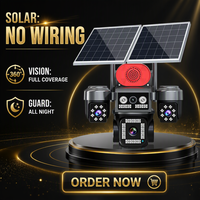 Caméra solaire AOV V560 4 objectifs 8MP 4G, zoom numérique 12X, détection humanoïde par IA, enregistrement 24h/24 et 7j/7, caméra de sécurité extérieure HE