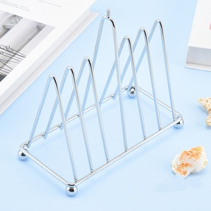 Sujetalibros de alambre de hierro con forma de triángulo, organizador de revistas y librería de <span class=keywords><strong>escritorio</strong></span> de oficina organizado en oro rosa - Product Image 1