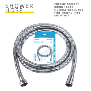 Tuyau <span class=keywords><strong>flexible</strong></span> extensible LEELONGS de 1,5 m, insert tressé, tube intérieur en EPDM, double verrouillage, acier inoxydable chromé, tuyau de douche pour baignoire - Product Image 2