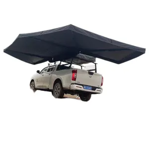 New design extra large 360 270 degree fox wing 2.5M car roof top awning with lighting