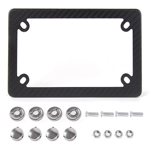 Carbon Fiber Motorcycle License Plate Frame 190x118mm Matte Finish Real Carbon Fiber Rear Mount - Product Image 4