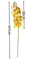 Fleurs d'orchidées 9 têtes, orchidée papillon en soie Phalaenopsis pour la décoration de la maison, de mariage et de fête, élégante composition florale artificielle