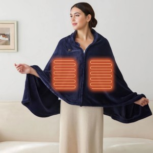 Couverture chauffante USB ultra chaude avec <span class=keywords><strong>poncho</strong></span> à glissière Design portable Cou Épaules Châle pour la fonction de massage au bureau à domicile - Product Image 1