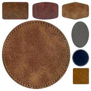 Patch en cuir véritable du fabricant, forme personnalisée pour baskets, patch en cuir PU personnalisé avec œillet métallique pour sacs à dos - Product Image 1