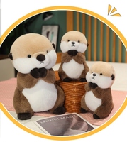 Vente en gros poupée de loutre personnalisée cadeau d'anniversaire pour jolie fille nouvelle peluche de loutre porte-bonheur