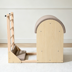 Barril de Pilates Premium de <span class=keywords><strong>Madera</strong></span> de Arce con Riel Deslizante Ajustable para Estudio de Yoga Profesional y Rehabilitación de Columna Vertebral en Casa - Product Image 2