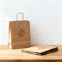 Sacs en papier kraft écologiques et recyclables pour la farine, avec logo personnalisé imprimé, design à fond carré, poignée en corde de coton, vente en gros