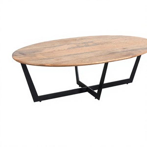 Ensemble de tables de salon modernes en bois de manguier, écologiques, légères, faites à la main, table basse, table d'appoint, montage facile - Product Image 2
