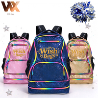 Sacs à dos scintillants personnalisés avec logo, style mode, pour studio de danse, femmes, sport, cheerleading, sacs à dos décontractés pour filles