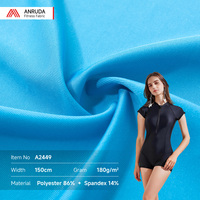 Tela Elástica en Cuatro Direcciones A2449, Versátil, Suave, Semi-Opaca, 180gsm, 86% Poliéster, 14% Spandex, para Trajes de Baño, Zapatos y Bolsos