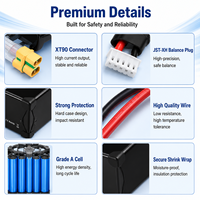 Bộ pin UAV 22000mAh 23.7V 6S 10C tốc độ xả cao với đèn báo LED BMS và đầu nối tùy chỉnh