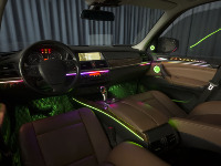 Kit d'éclairage ambiant dynamique 64 couleurs pour BMW X5/E70/X6/E71, éclairage LED intérieur automatique, kit d'accessoires colorés 12V