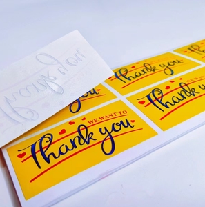 Wholesale Customization Factory Square Shaped Packaging Thank You <b>Stickers</b> for Small Business - Product Image 4