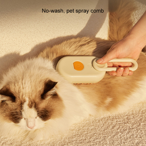 Cepillo de vapor para gatos 3 en 1, cepillo de vapor para perros, cepillo eléctrico antisalpicaduras con masaje en aerosol, peine para el cuidado de mascotas, peine para depilación - Product Image 2