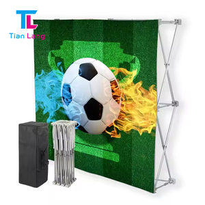 Promoción de 8 pies, telón de fondo portátil, cabina emergente de tela personalizada, soporte de exhibición de Feria Comercial de publicidad de 10 pies, Banner de pared de exposición - Product Image 4