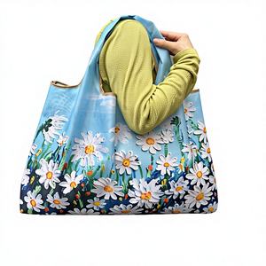 Nouveau sac de shopping en polyester à bandoulière, pliable, respectueux de l'environnement, de voyage, portable, grand capacité, pour femmes - Product Image 1