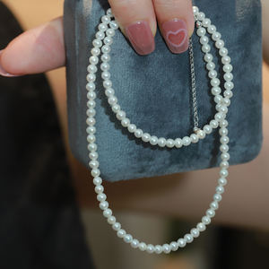 Collar de Perlas de Agua Dulce de 3-4 mm Apiladas - Product Image 4