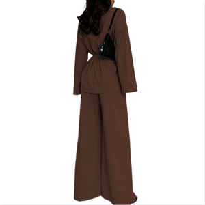 Completo Elegante da Donna Autunno 2026 CrossBorder Fashion con Scollo a V e Pantaloni a Gamba Dritta - Product Image 6